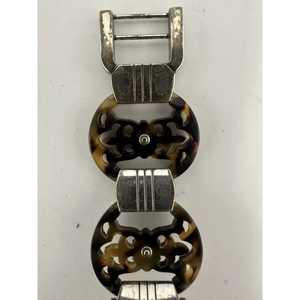 Brighton Monarch Ladies Watch New Battery TORTOISE 35MM‎ 6.75